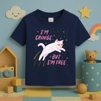 IM Cringe But IM Free Funny Toddler T-Shirt thumb 3