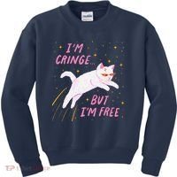 IM Cringe But IM Free Funny Kids Sweatshirt thumb 0
