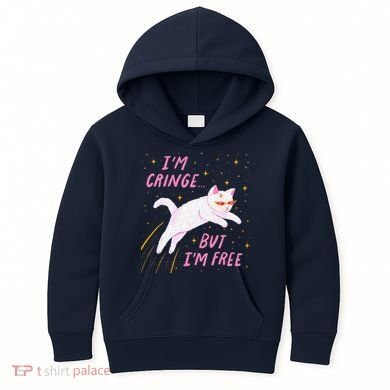 IM Cringe But IM Free Funny Kids Hoodie
