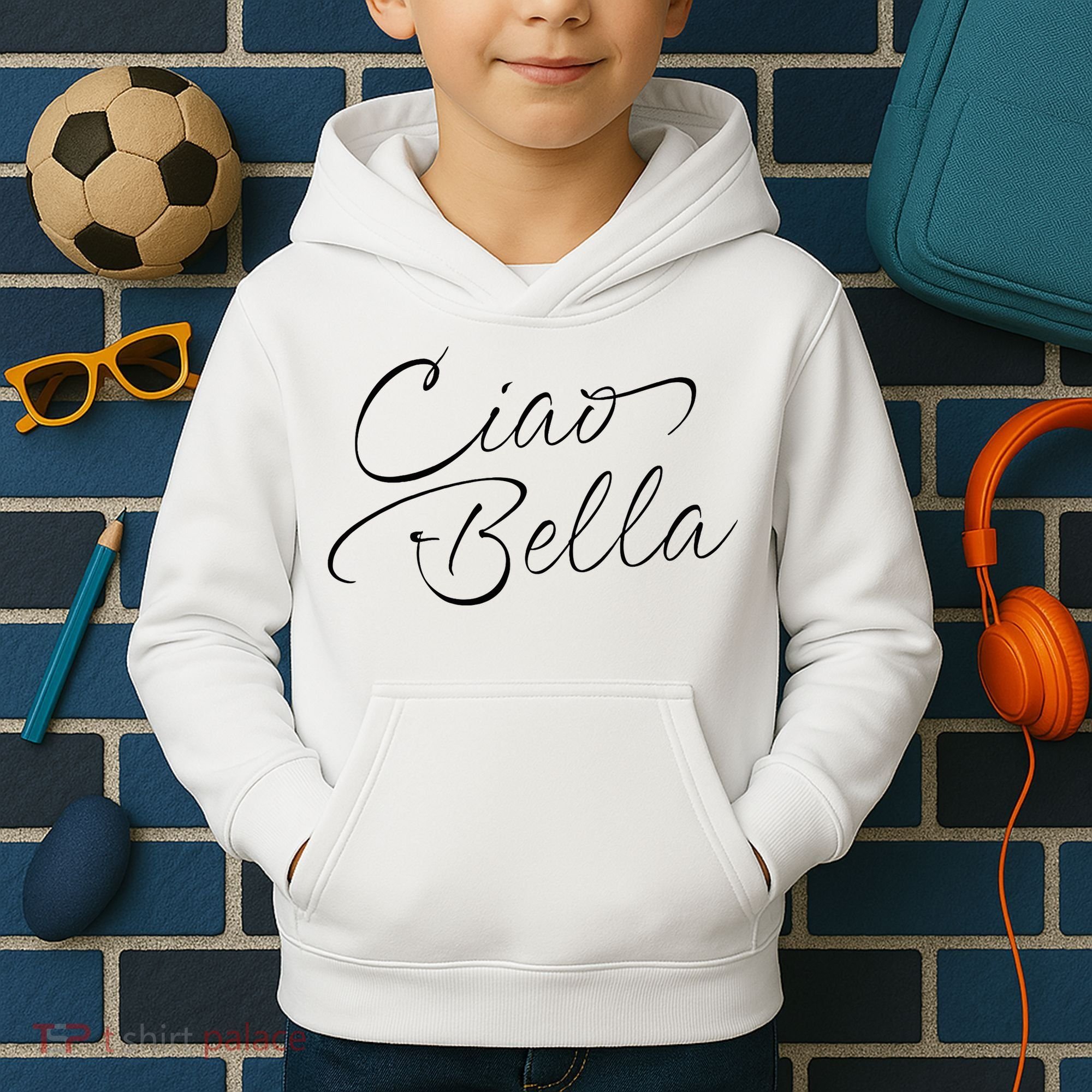 Italian Ciao Bella Kids Hoodie
