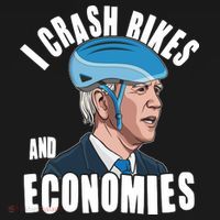 I Crash Bikes And Economies Anti Biden Polo thumb 3