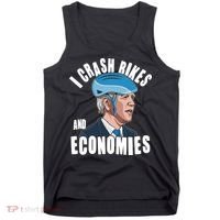I Crash Bikes And Economies Anti Biden Tank Top thumb 0
