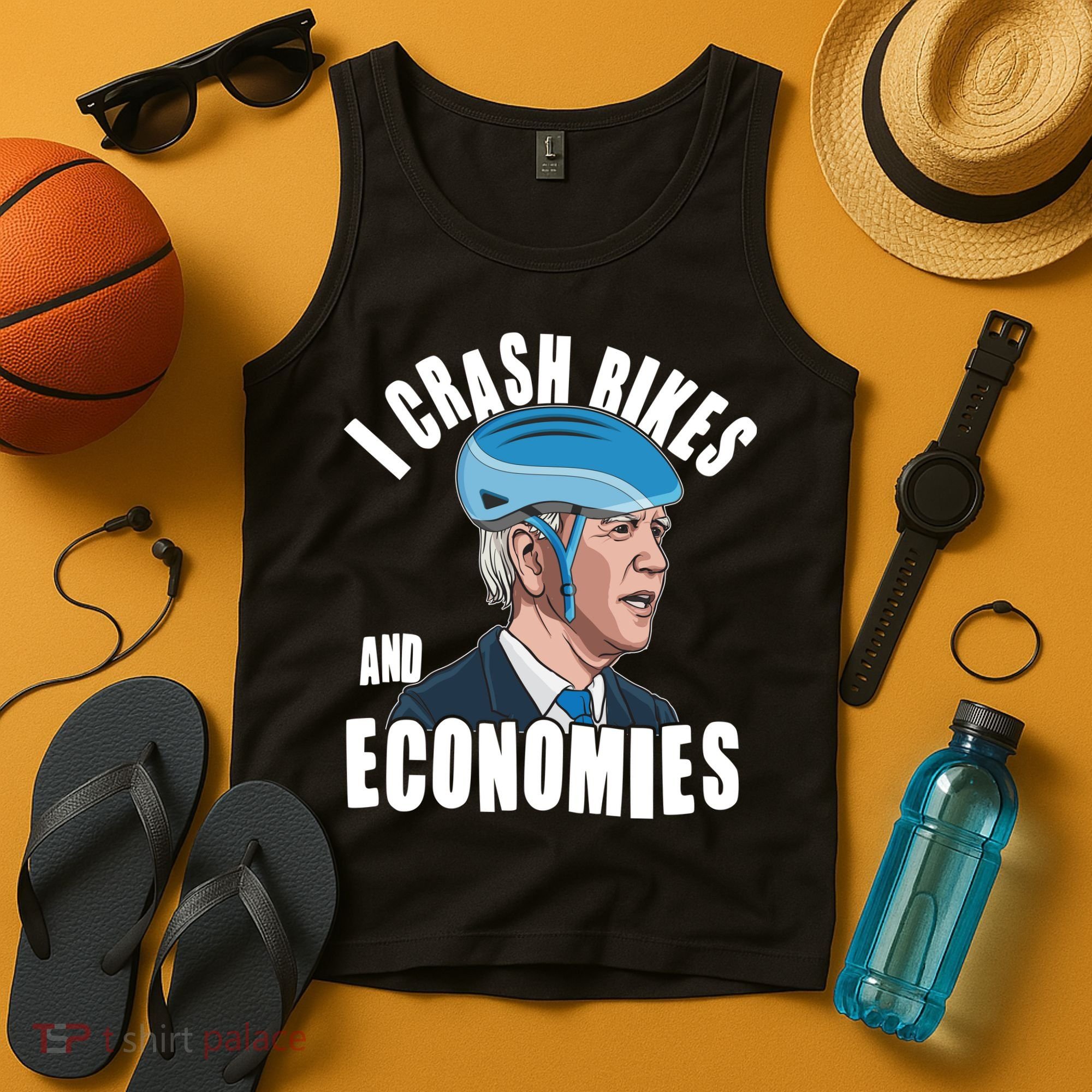 I Crash Bikes And Economies Anti Biden Tank Top