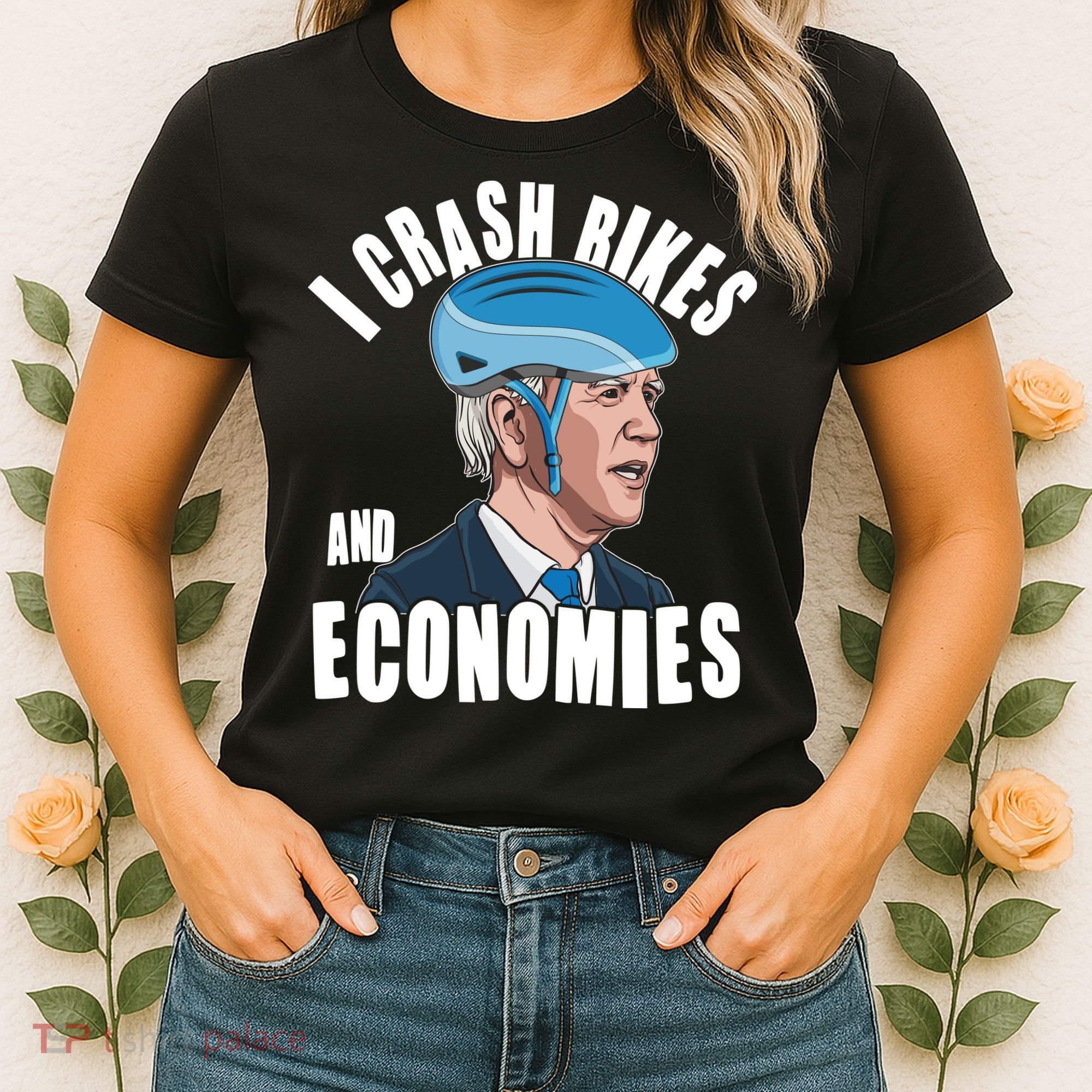 I Crash Bikes And Economies Anti Biden Women's T-Shirt