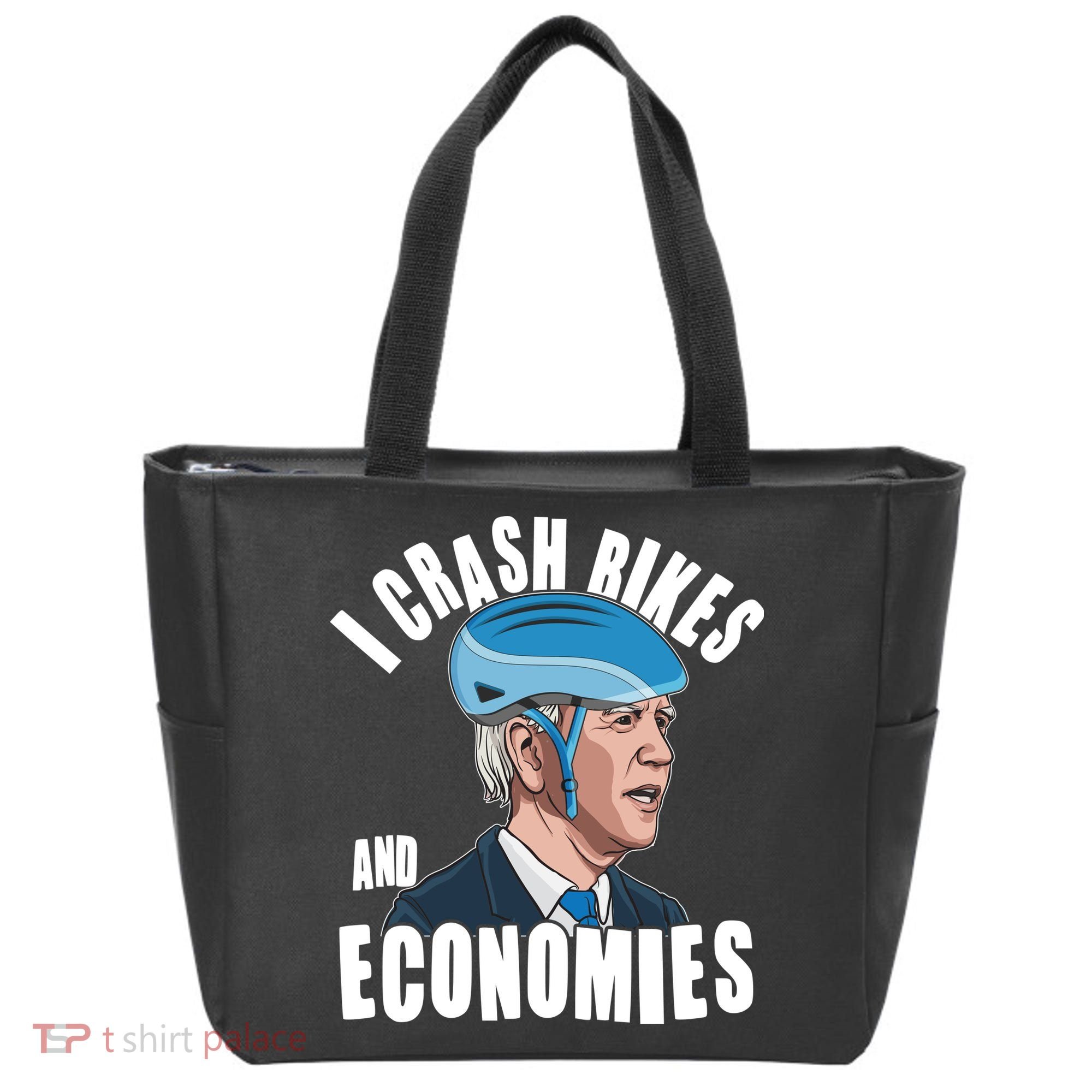 I Crash Bikes And Economies Anti Biden Tote Bag