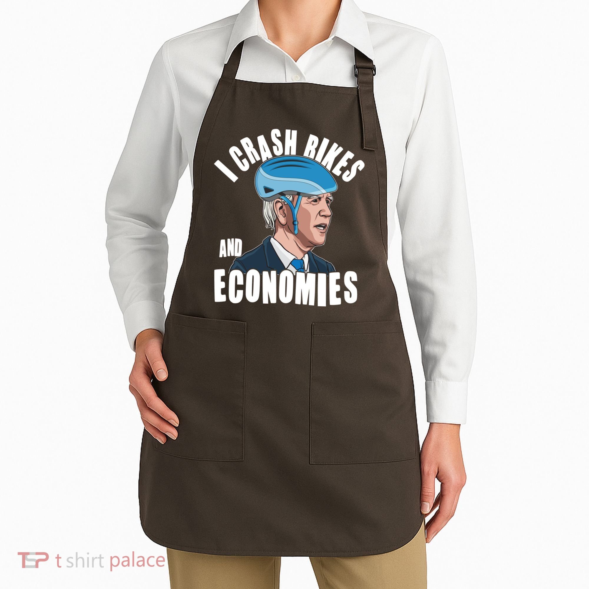 I Crash Bikes And Economies Anti Biden Apron