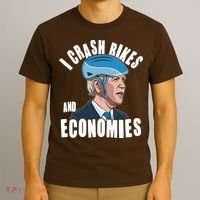 I Crash Bikes And Economies Anti Biden T-Shirt thumb 3