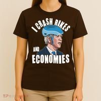 I Crash Bikes And Economies Anti Biden T-Shirt thumb 4