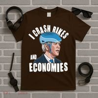 I Crash Bikes And Economies Anti Biden T-Shirt thumb 5