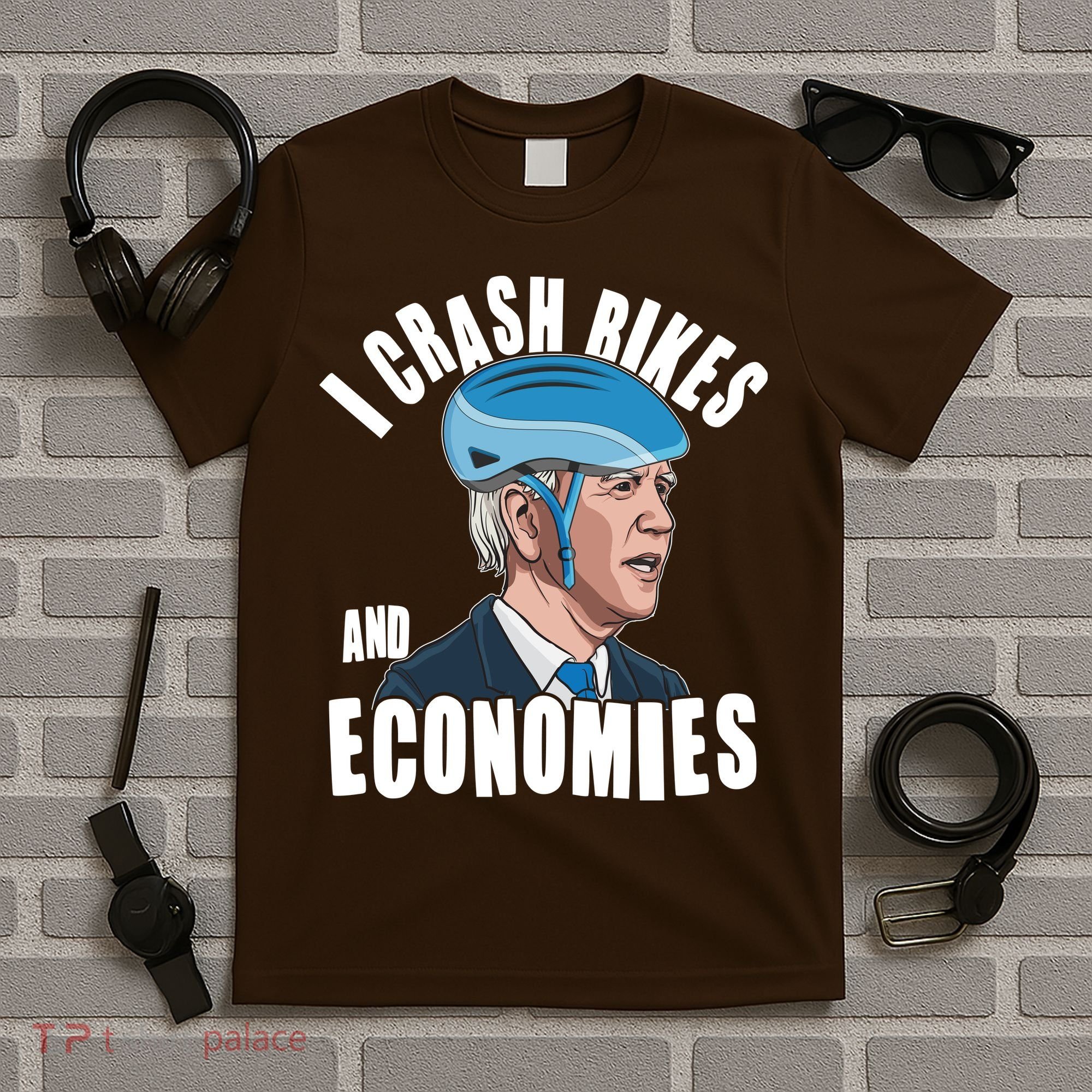 I Crash Bikes And Economies Anti Biden T-Shirt