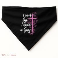I CanT But I Know A Guy Jesus Cross Funny Christian USA-Made Doggie Bandana thumb 0