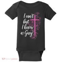 I CanT But I Know A Guy Jesus Cross Funny Christian Baby Bodysuit thumb 0