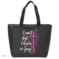 I CanT But I Know A Guy Jesus Cross Funny Christian Tote Bag thumb 0