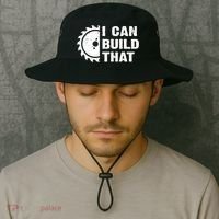 I Can Build That Woodworker Carpenter Funny Woodworking Gift Bucket Hat thumb 2