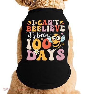 I CanT Believe Its Been 100 Days Funny 100 Days Smarter Bee Doggie Tank