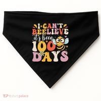 I CanT Believe Its Been 100 Days Funny 100 Days Smarter Bee USA-Made Doggie Bandana thumb 0