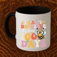 I CanT Believe Its Been 100 Days Funny 100 Days Smarter Bee Coffee Mug thumb 2