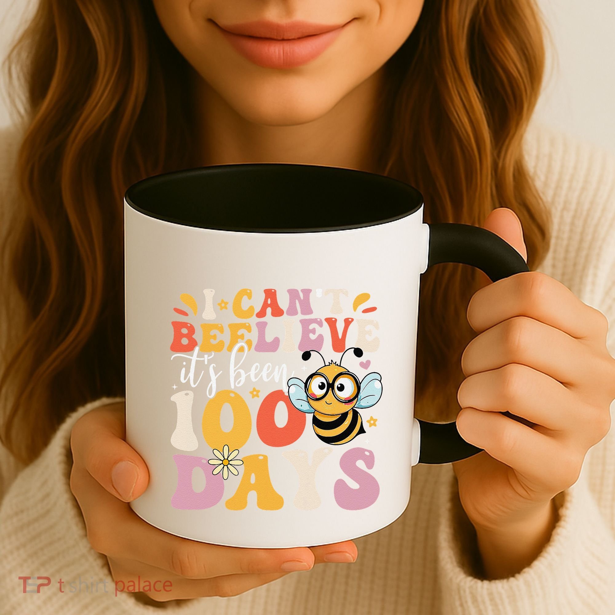 I CanT Believe Its Been 100 Days Funny 100 Days Smarter Bee Coffee Mug