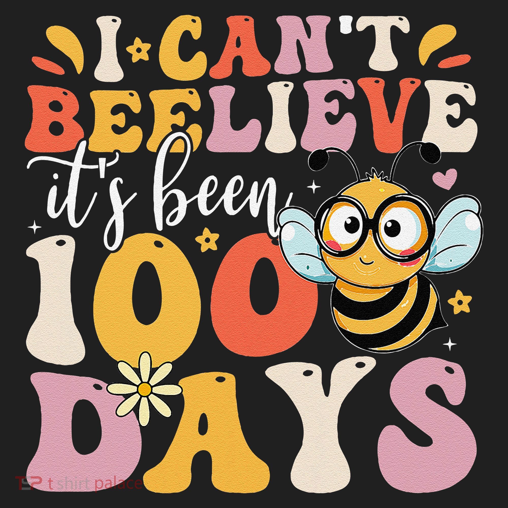 I CanT Believe Its Been 100 Days Funny 100 Days Smarter Bee Beanie