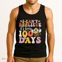 I CanT Believe Its Been 100 Days Funny 100 Days Smarter Bee Tank Top thumb 3