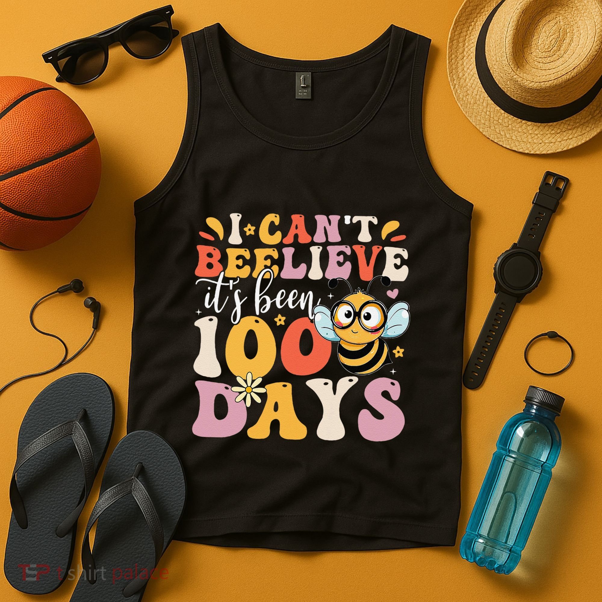 I CanT Believe Its Been 100 Days Funny 100 Days Smarter Bee Tank Top