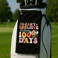 I CanT Believe Its Been 100 Days Funny 100 Days Smarter Bee Golf Towel thumb 2