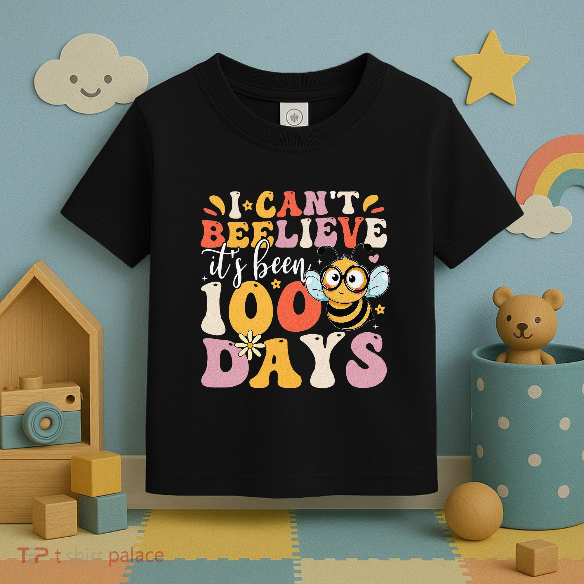 I CanT Believe Its Been 100 Days Funny 100 Days Smarter Bee Toddler T-Shirt