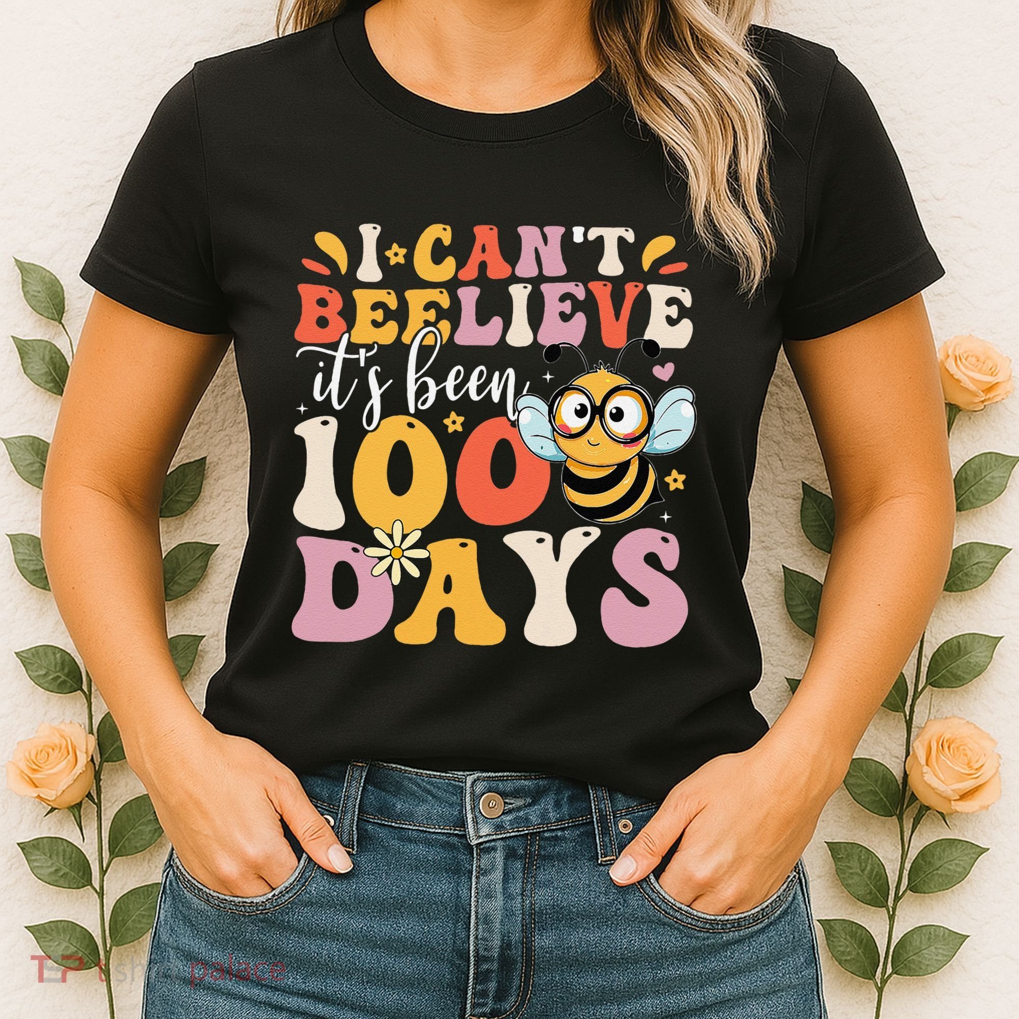 I CanT Believe Its Been 100 Days Funny 100 Days Smarter Bee Women's T-Shirt
