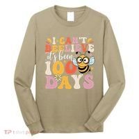 I CanT Believe Its Been 100 Days Funny 100 Days Smarter Bee Long Sleeve Shirt thumb 0