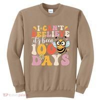 I CanT Believe Its Been 100 Days Funny 100 Days Smarter Bee Sweatshirt thumb 0
