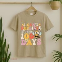 I CanT Believe Its Been 100 Days Funny 100 Days Smarter Bee T-Shirt thumb 2