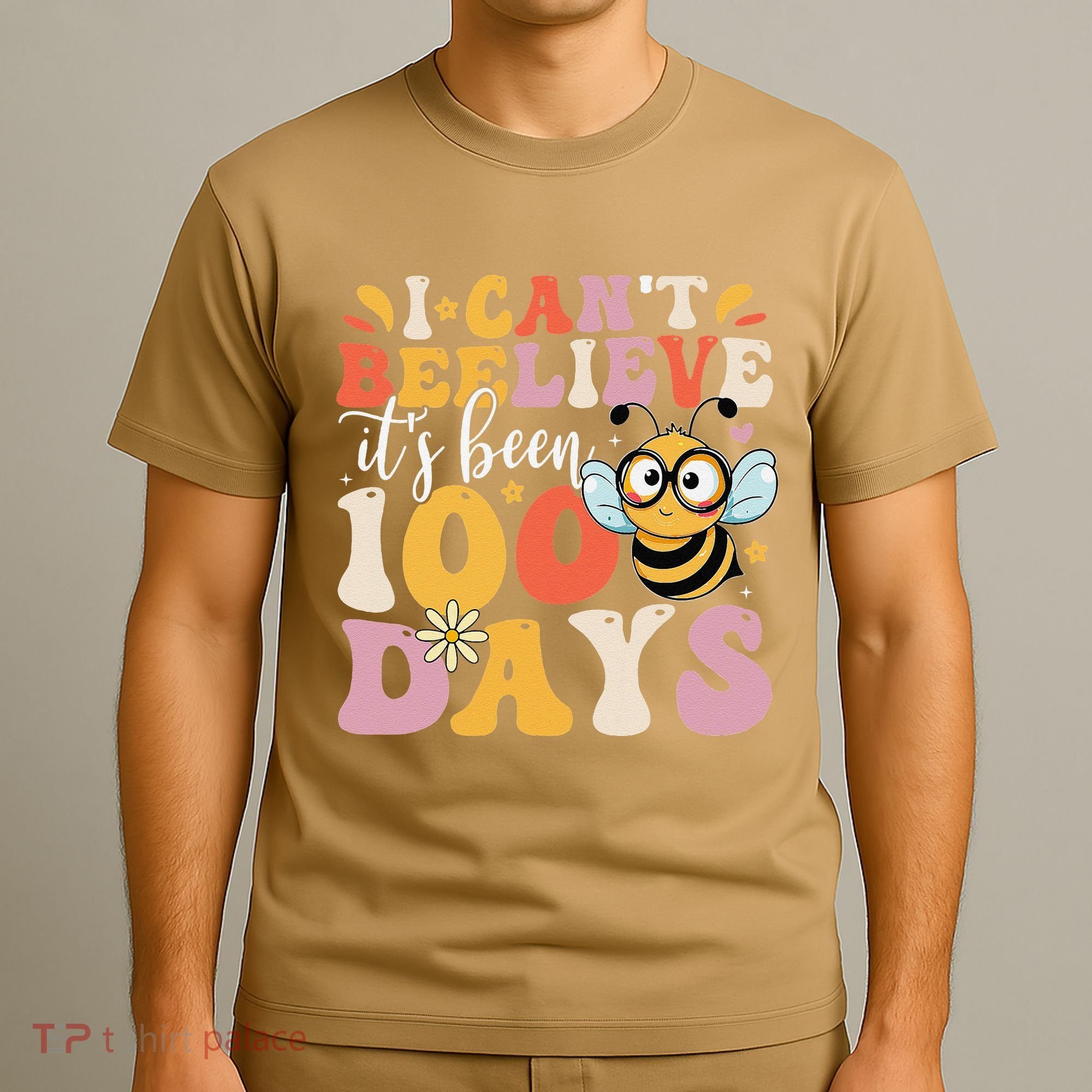I CanT Believe Its Been 100 Days Funny 100 Days Smarter Bee T-Shirt