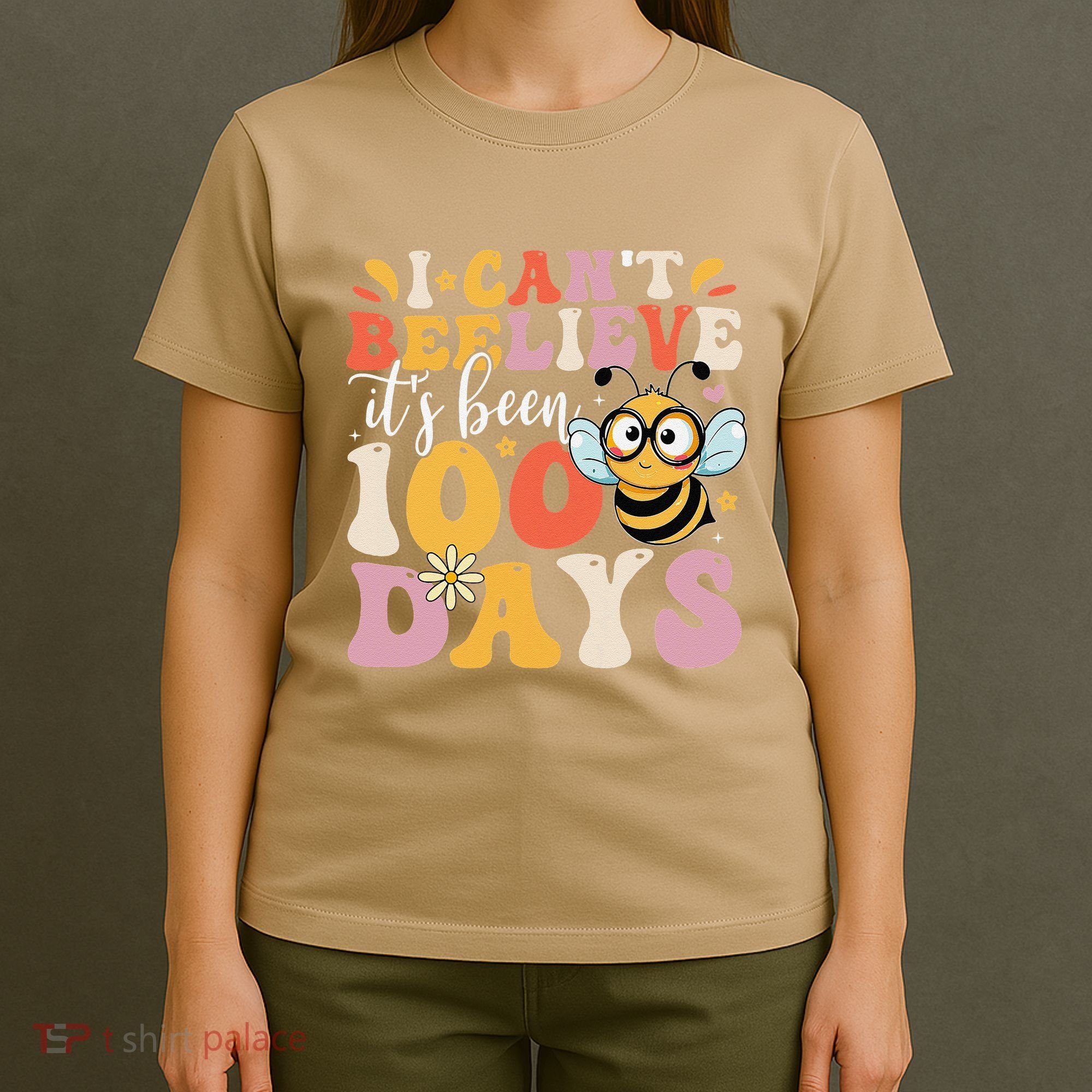 I CanT Believe Its Been 100 Days Funny 100 Days Smarter Bee T-Shirt