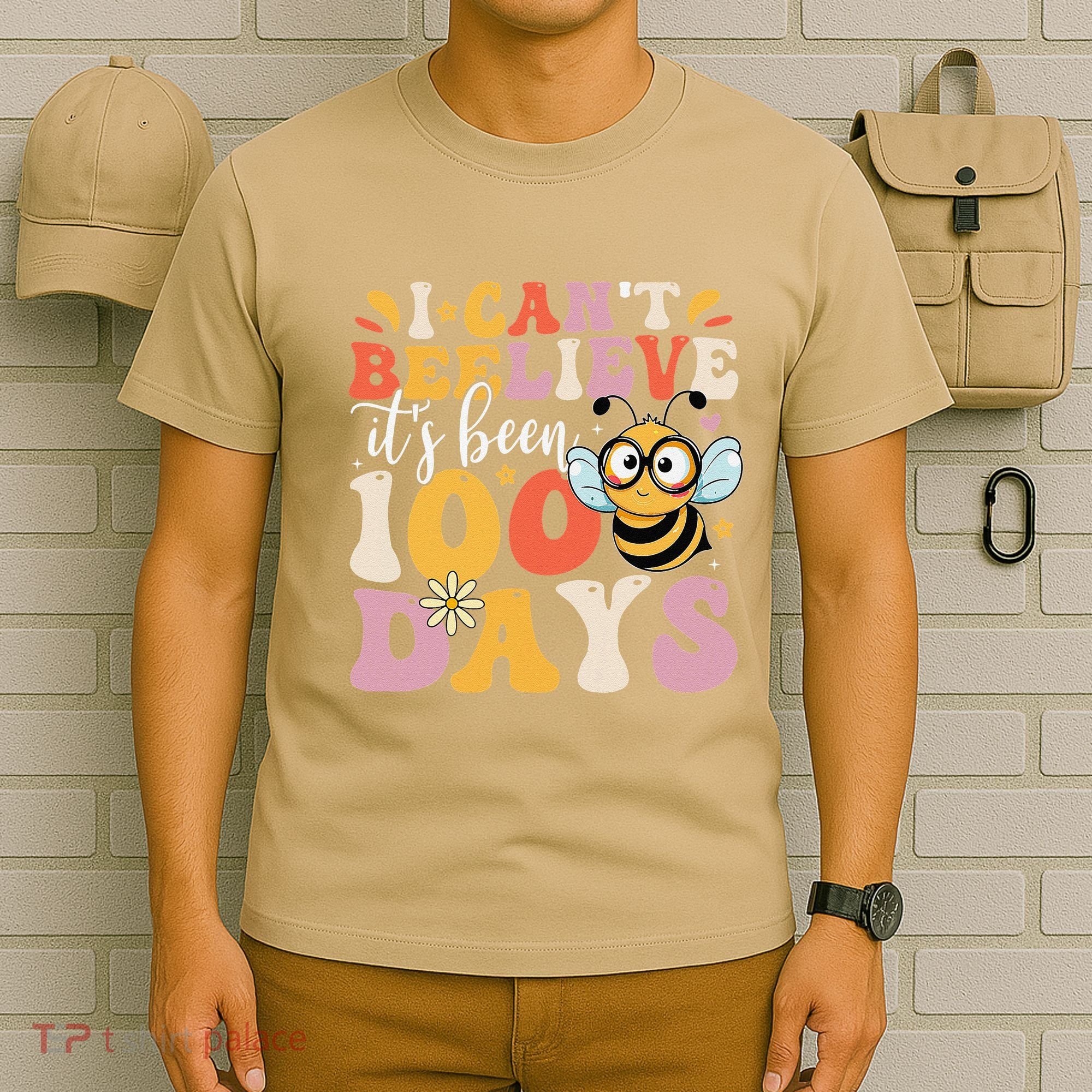 I CanT Believe Its Been 100 Days Funny 100 Days Smarter Bee T-Shirt