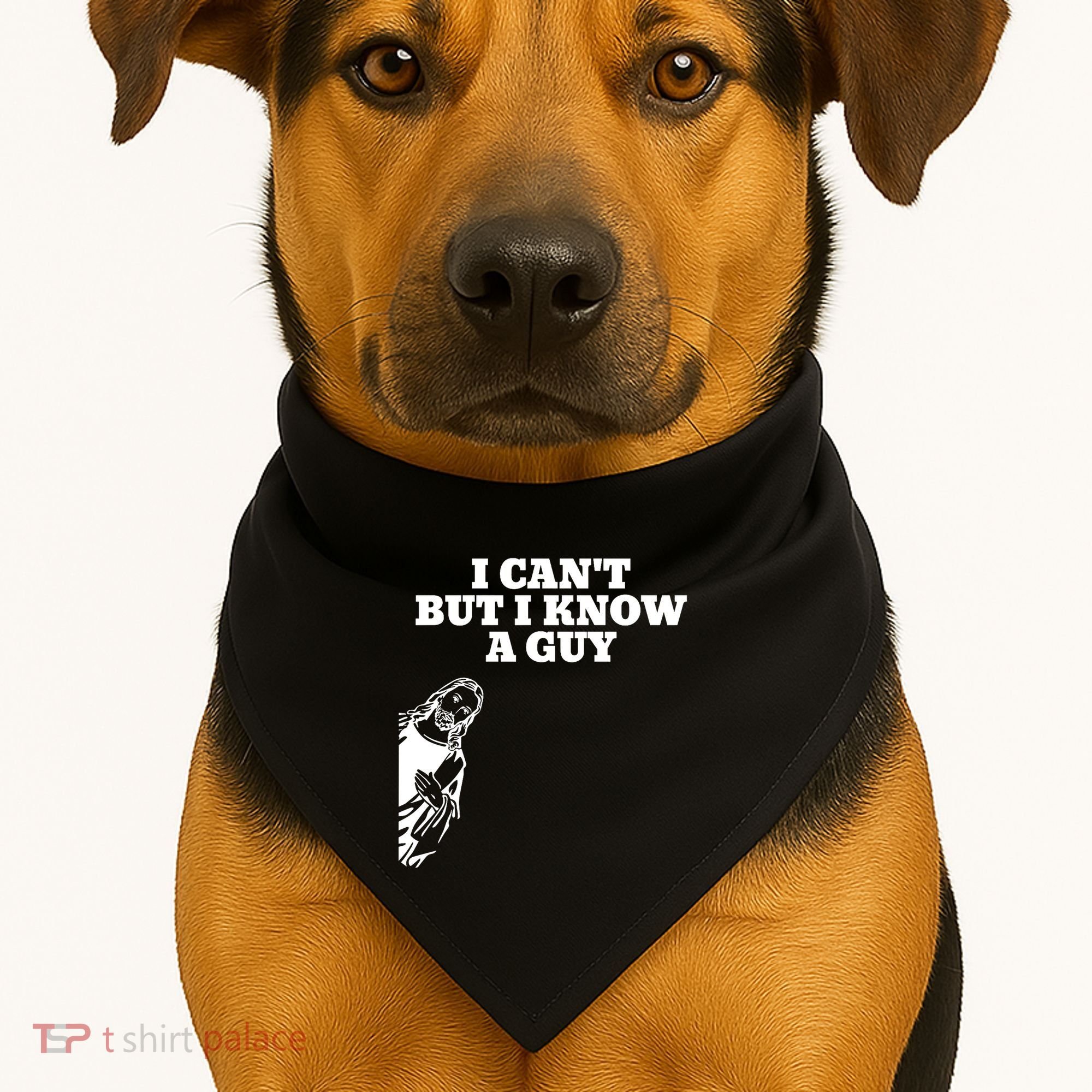 I Cant But I Know A Guy Jesus Christian USA-Made Doggie Bandana