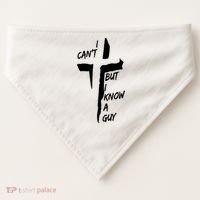 I CanT But I Know A Guy Jesus Cross Christian Christmas USA-Made Doggie Bandana thumb 0