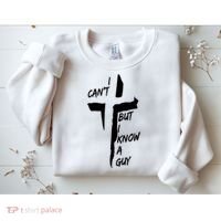 I CanT But I Know A Guy Jesus Cross Christian Christmas Sweatshirt thumb 2