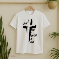 I CanT But I Know A Guy Jesus Cross Christian Christmas T-Shirt thumb 2