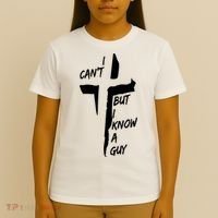 I CanT But I Know A Guy Jesus Cross Christian Christmas T-Shirt thumb 4