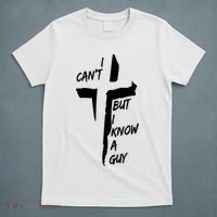 I CanT But I Know A Guy Jesus Cross Christian Christmas T-Shirt thumb 5