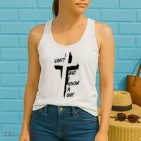 I CanT But I Know A Guy Jesus Cross Christian Christmas Women's Tank Top thumb 2