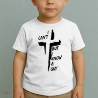 I CanT But I Know A Guy Jesus Cross Christian Christmas Toddler T-Shirt thumb 2