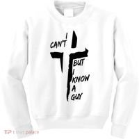 I CanT But I Know A Guy Jesus Cross Christian Christmas Kids Sweatshirt thumb 0