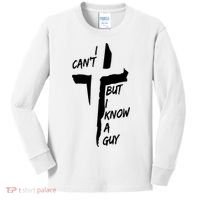 I CanT But I Know A Guy Jesus Cross Christian Christmas Kids Long Sleeve Shirt thumb 0