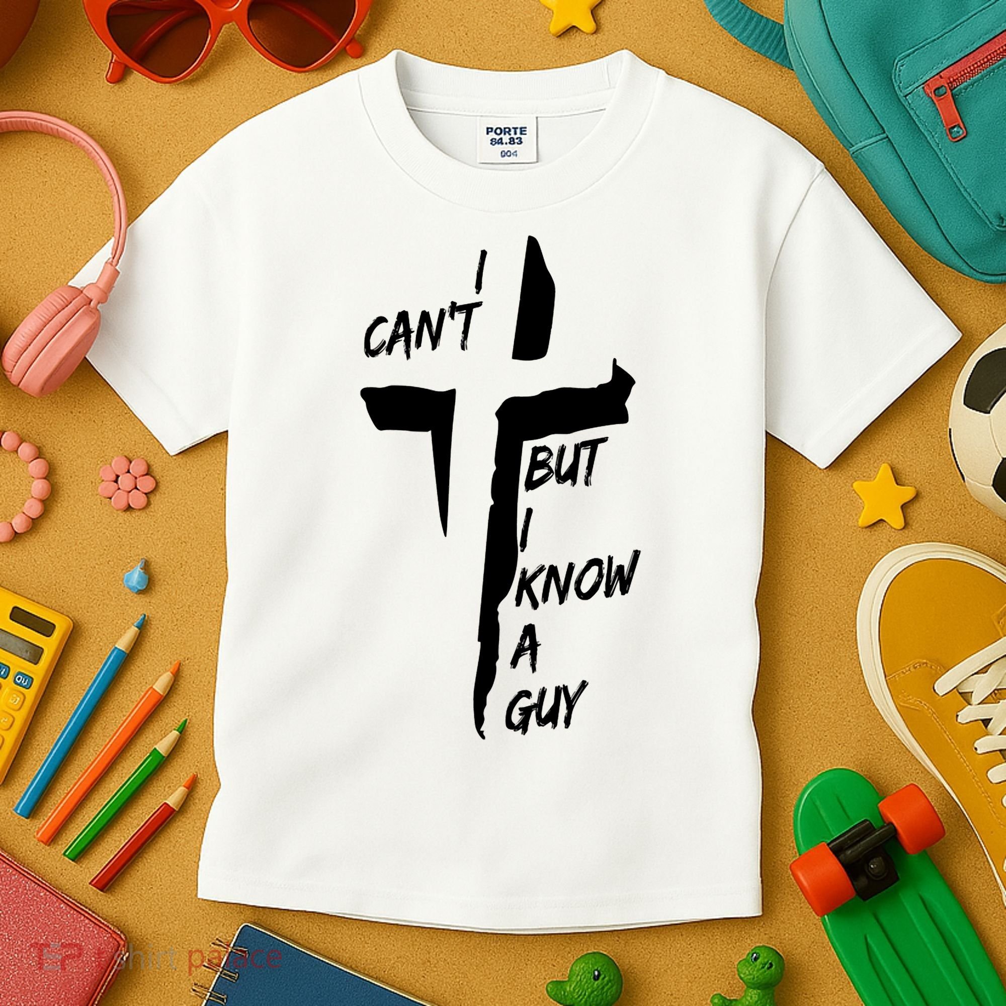 I CanT But I Know A Guy Jesus Cross Christian Christmas Kids T-Shirt