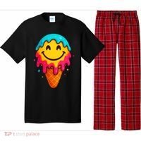 Ice Cream Cone Drip Smile Face  Pajama Set thumb 0
