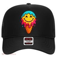 Ice Cream Cone Drip Smile Face  Hat thumb 0