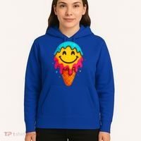 Ice Cream Cone Drip Smile Face  Hoodie thumb 5
