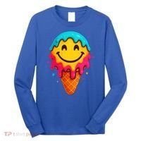 Ice Cream Cone Drip Smile Face  Long Sleeve Shirt thumb 0