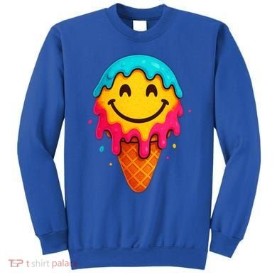 Ice Cream Cone Drip Smile Face  Sweatshirt